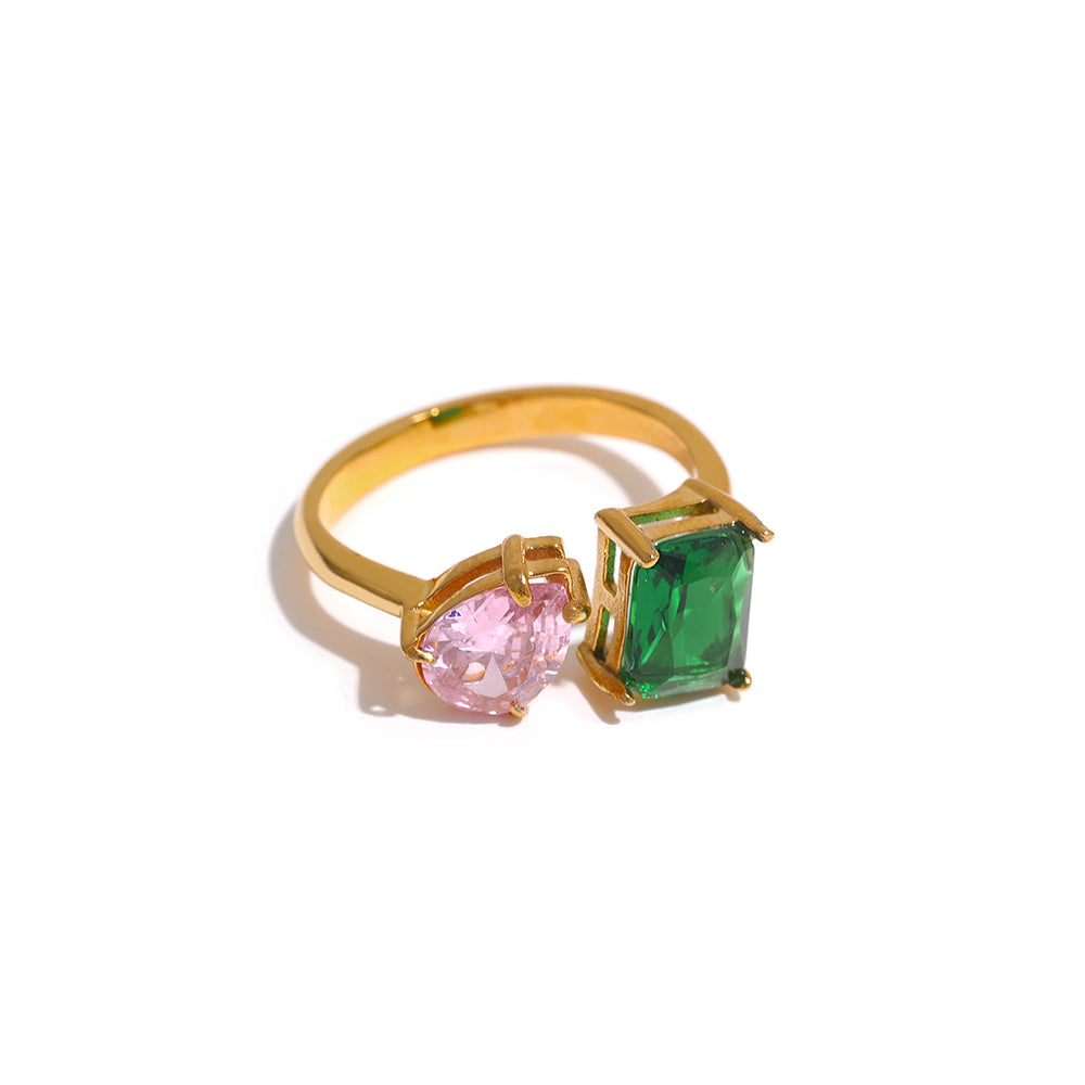 Audrey Ring (Pink-Green)