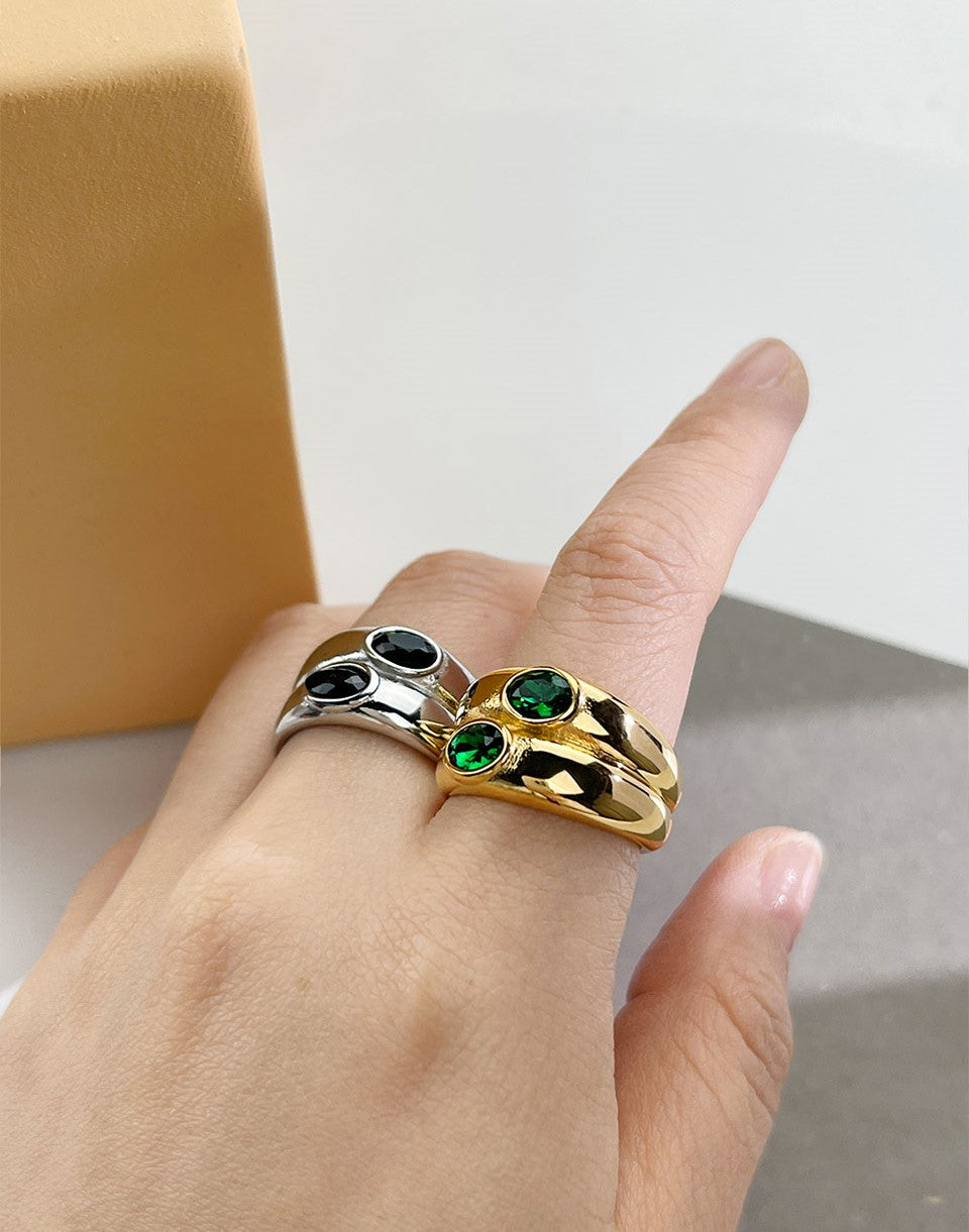 Selena Ring (Green Stone)