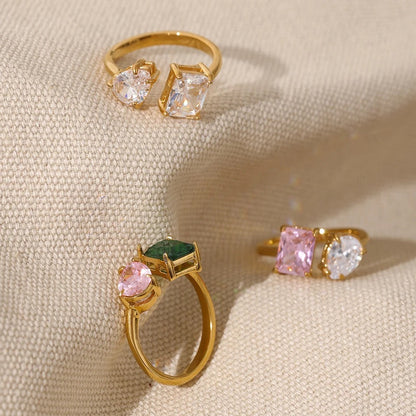 Audrey Ring (Pink-Green)