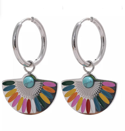 Rainbow Earrings (Silver)