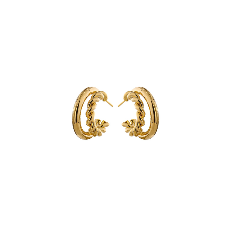 Dione Hoops in Gold